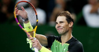 Rafae Nadal at the exhibition series in Buenos Aires in November 2022