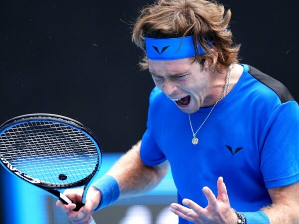 Andrey Rublev raging AO 2023