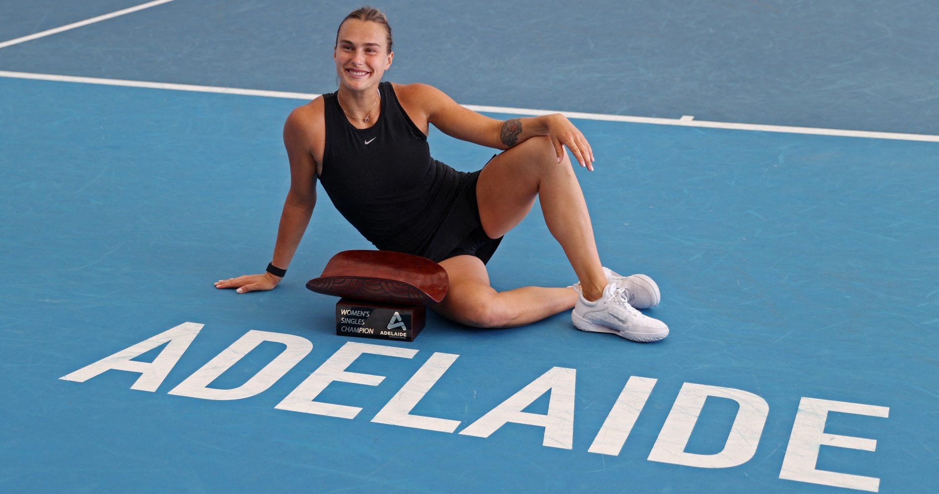 Tennis, WTA Adelaide International 1 2023 Sabalenka wins the trophy