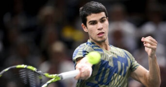 Carlos Alcaraz at the 2022 Paris Masters