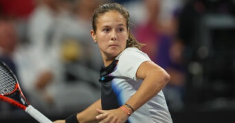 Daria Kasatkina at the 2022 WTA Finals in Fort Worth, Texas