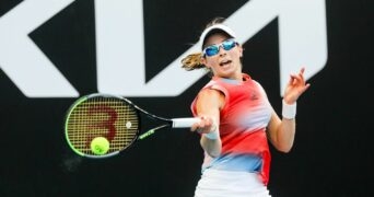 Kate Volynets at the 2022 Australian Open