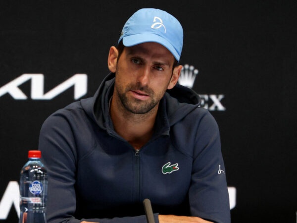 Novak Djokovic speaks to the media at the 2023 Australian Open