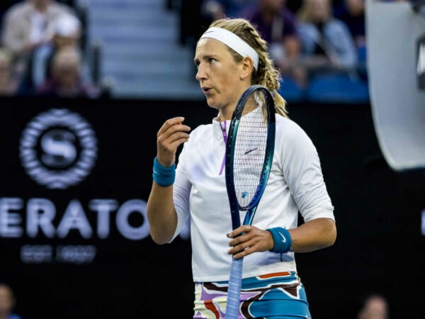 Victoria Azarenka against Lin Zhu at the 2023 Australian Open