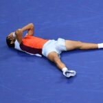 Carlos Alcaraz after winning the 2022 US Open