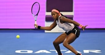 Coco Gauff sliced forehand