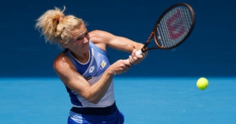 Katerina Siniakova at the 2023 Australian Open