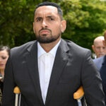 Nick Kyrgios arrives at the ACT Magistrates Court in Canberra, Australia, February 3, 2023