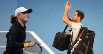 Iga Swiatek and Andy Murray Panoramic