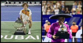 Andrey Rublev and Rafael Nadal