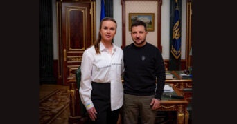 Elina Svitolina meets Ukrainian President Volodymyr Zelenskyy