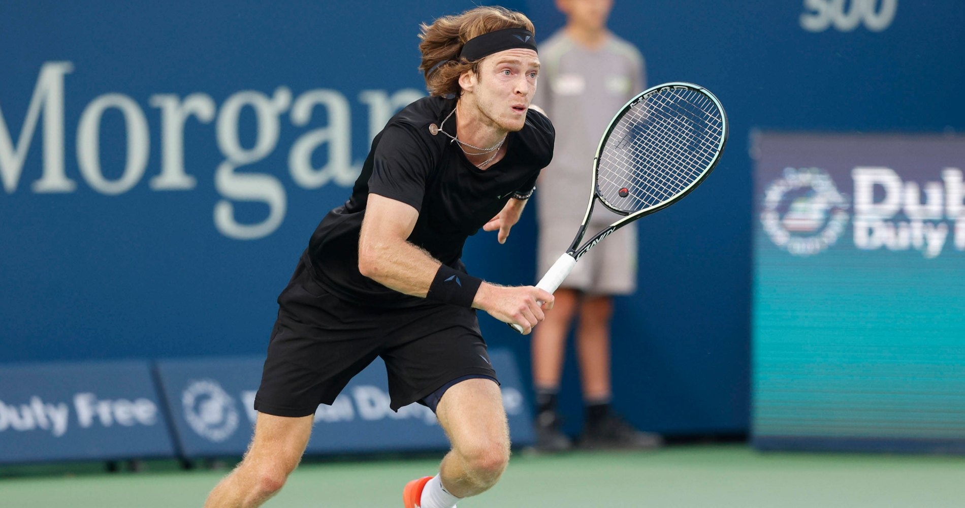 DUBAI, UAE, 4th March 2023. 2022 champion Andrey Rublev in action