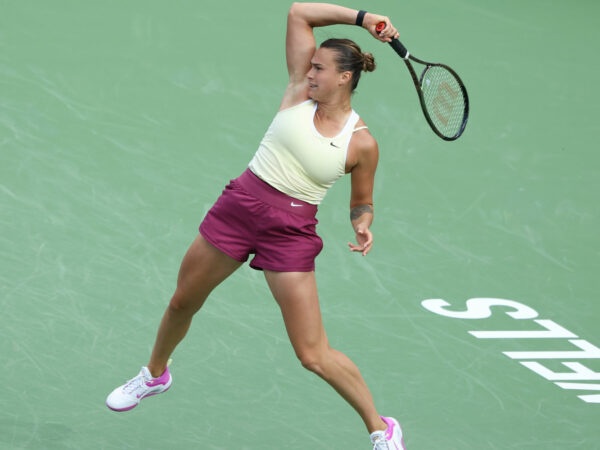 Aryna Sabalenka (Blr) at the 2023 BNP Paribas Open at Indian Wells