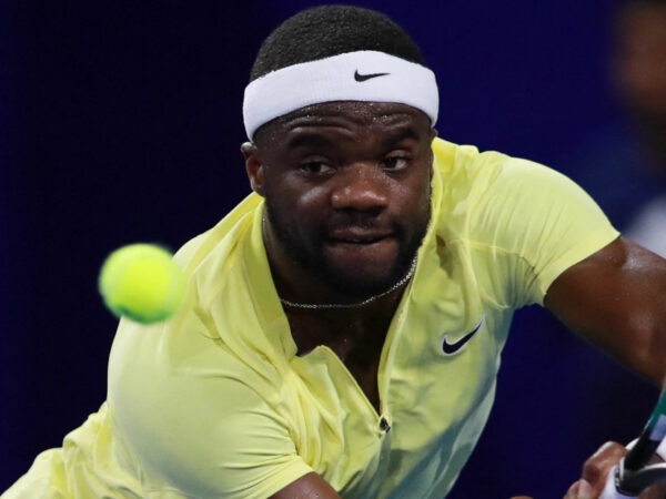 Frances Tiafoe of the U.S. in action at the ATP 500 Open in Acapulco, Mexico