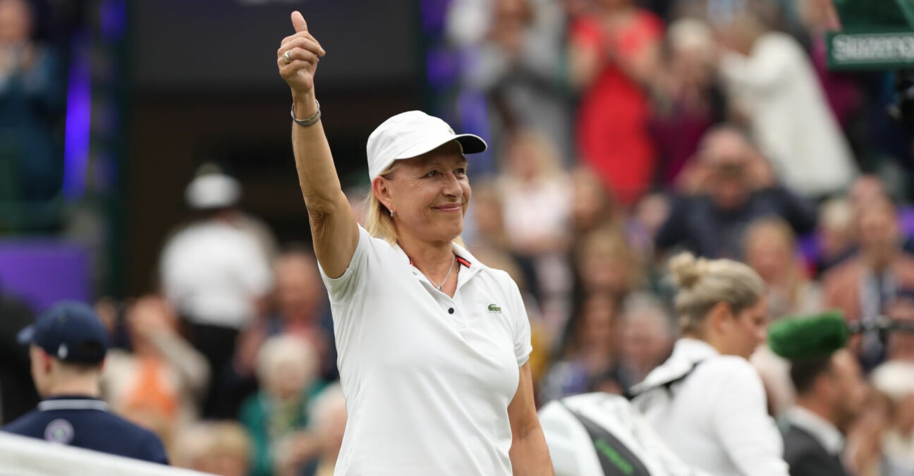 Martina Navratilova at Wimbledon in 2019