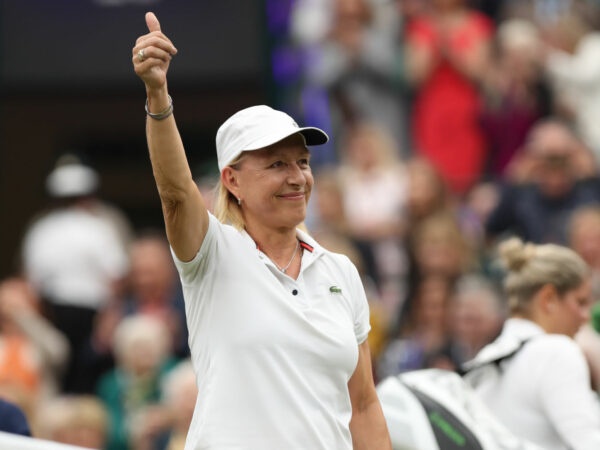 Martina Navratilova at Wimbledon in 2019
