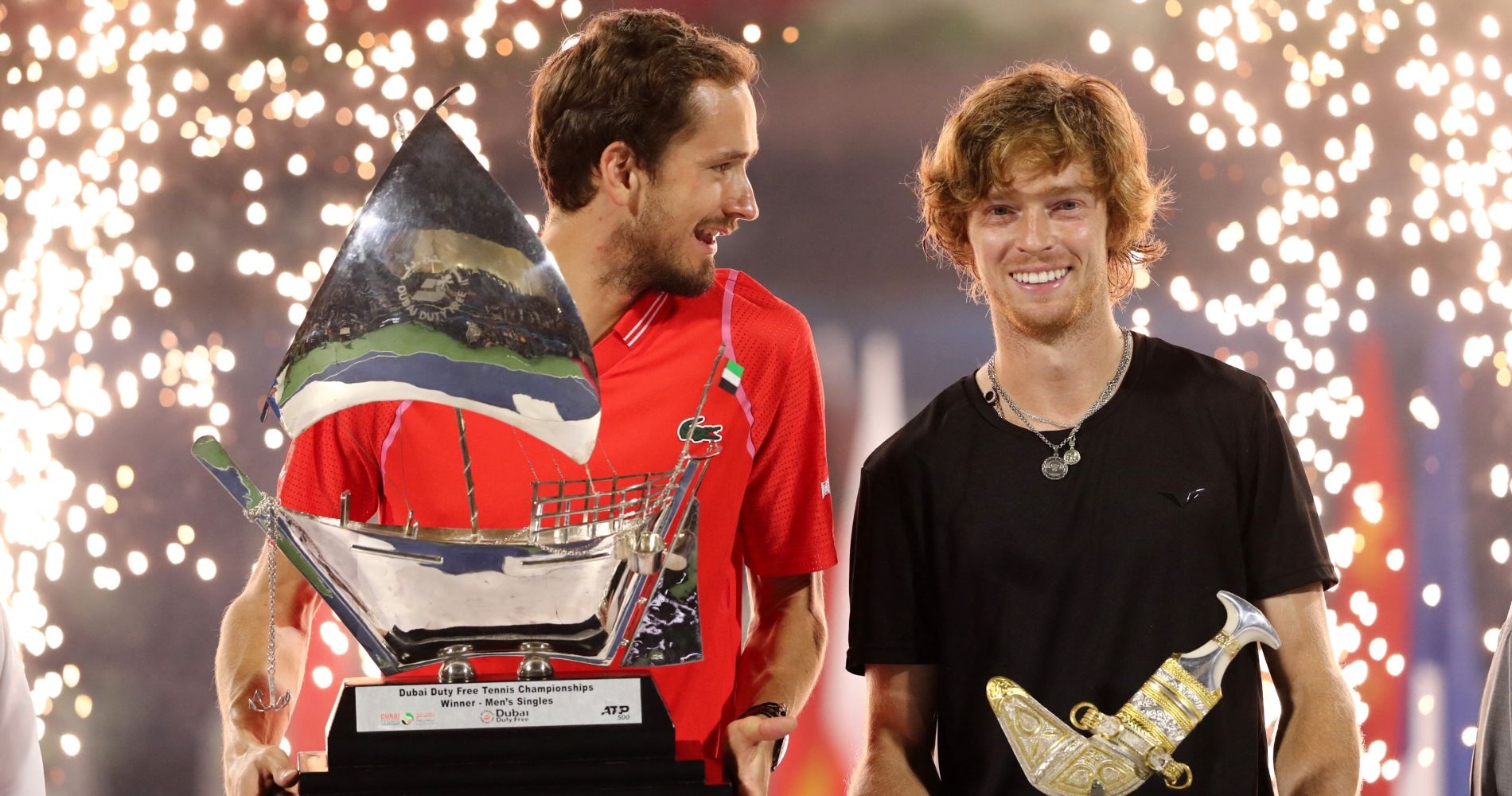 Medvedev mows down Rublev in Dubai final to seal three-title winning streak