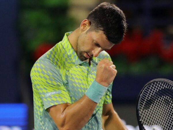 Novak Djokovic at the Dubai Open