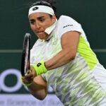 Ons Jabeur (TUN) at the 2023 BNP Paribas Open at the Indian Wells Tennis Garden