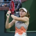 Elena Rybakina at the 2023 BNP Paribas Open in Indian Wells
