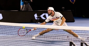 Tommy Paul at the 2023 Australian Open in Melbourne, Australia.