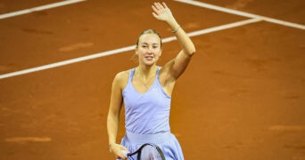 Anastasia Potapova at the 2023 WTA Porsche Grand Prix in Stuttgart