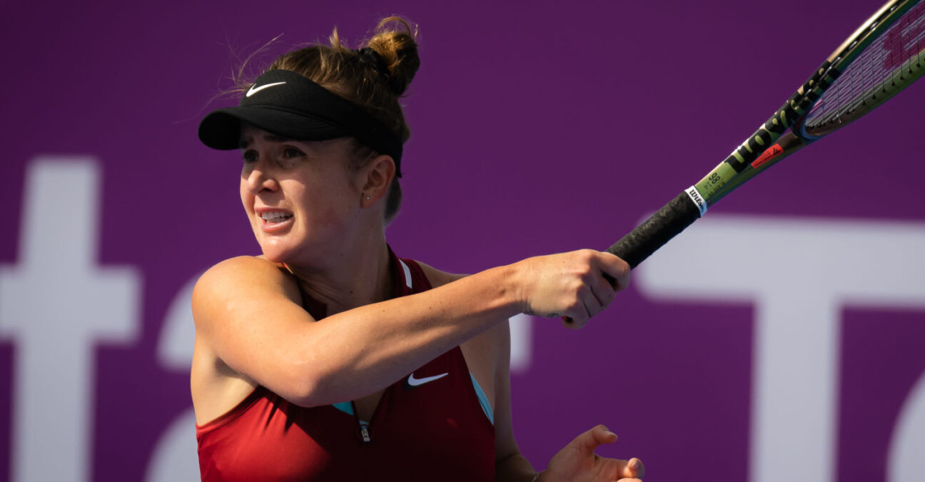 Elina Svitolina at the Qatar Open in Doha in 2022