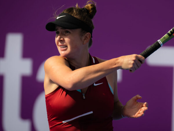 Elina Svitolina at the Qatar Open in Doha in 2022