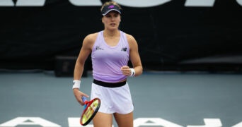 Eugenie Bouchard at the 2022 WTA Guadalajara Open