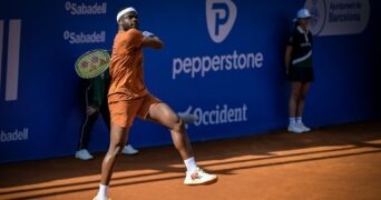 Frances Tiafoe on clay