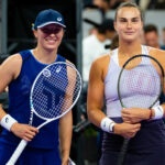 Iga Swiatek and Aryna Sabalenka at the 2022 WTA Finals in Fort Worth