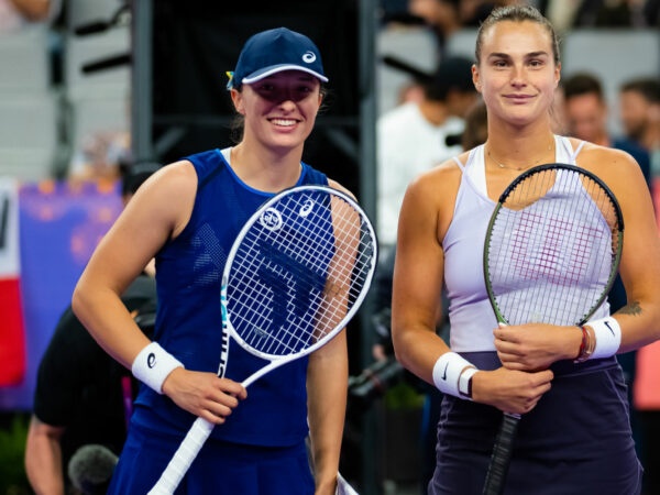 Iga Swiatek and Aryna Sabalenka at the 2022 WTA Finals in Fort Worth