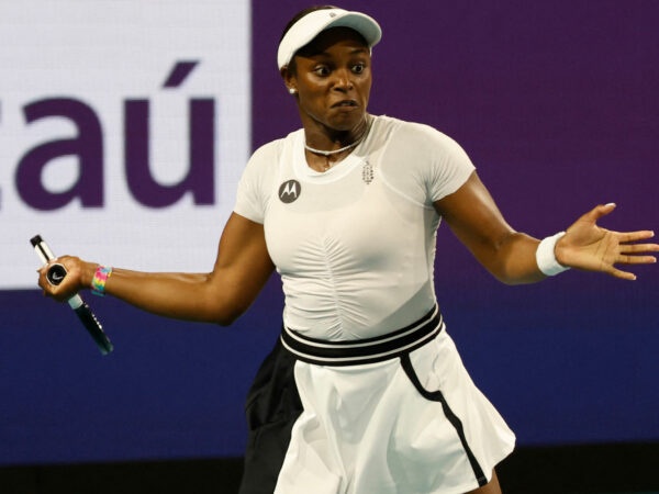 Sloane Stephens at the 2023 Miami Open at Hard Rock Stadium