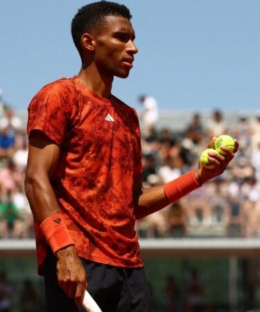 Felix Auger-Aliassime at Roland-Garros