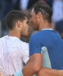 Carlos Alcaraz and Rafael Nadal at the 2022 Madrid Open