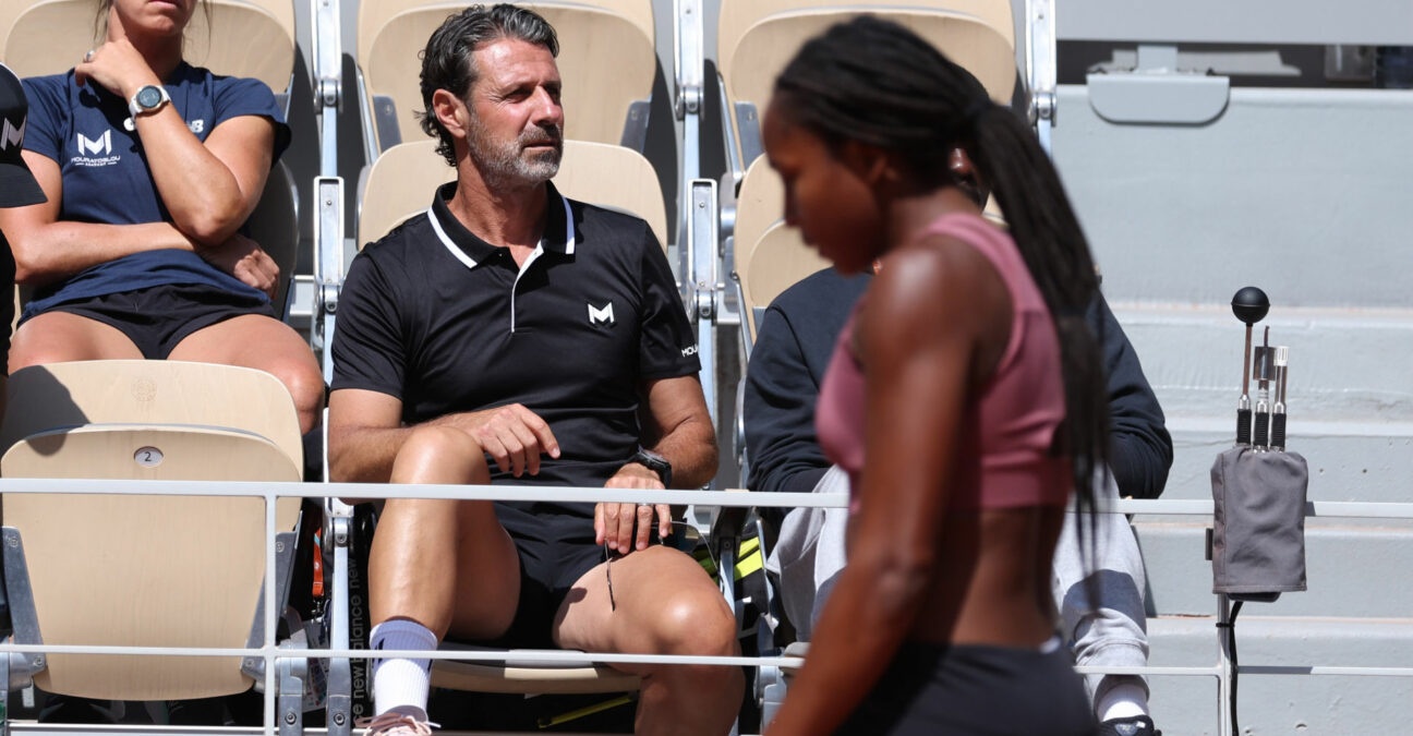 Coco Gauff and Patrick Mouratoglou at the 2023 French Open