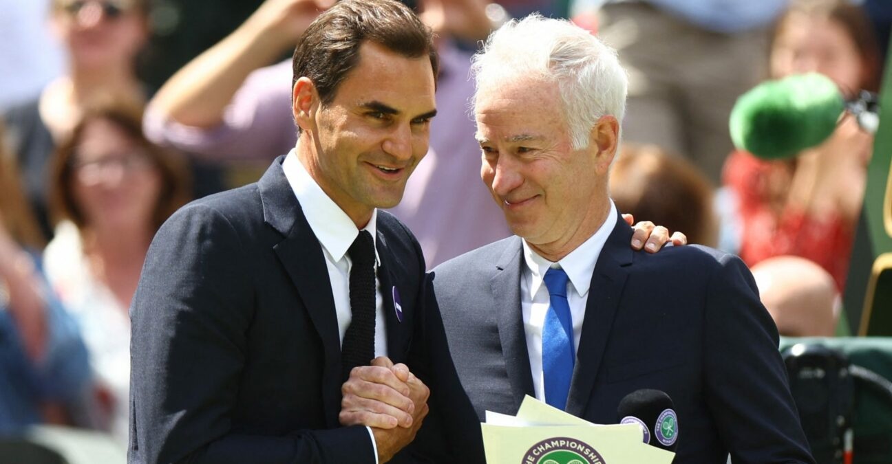 Federer and McEnroe, Wimbledon 2022