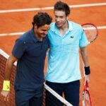 Roger Federer and Nicolas Mahut