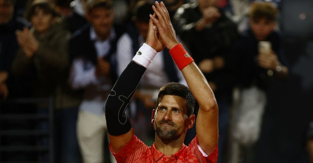Novak Djokovic Rome celebration