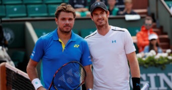 Great Britain's Andy Murray and Switzerland's Stan Wawrinka at Roland-Garros 2017