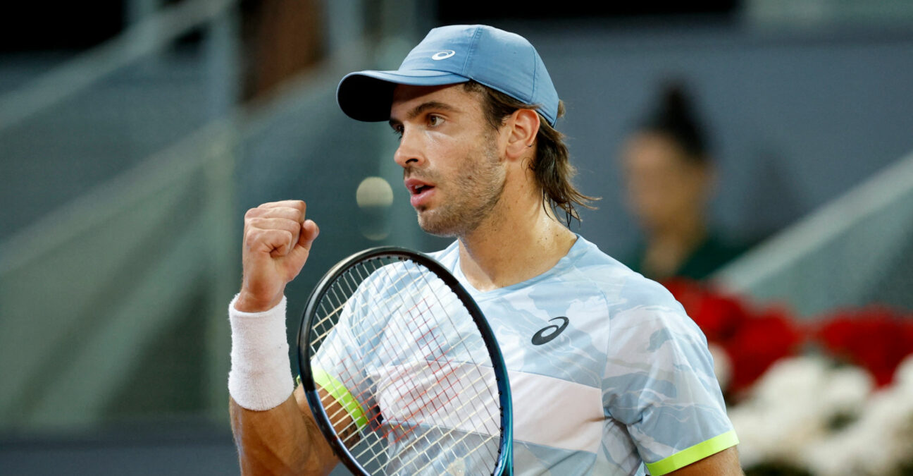 Tennis - Madrid Open - Park Manzanares, Madrid, Spain - May 3, 2023 Croatia's Borna Coric reacts during his quarter final match against Germany's Daniel Altmaier || 265092_0094