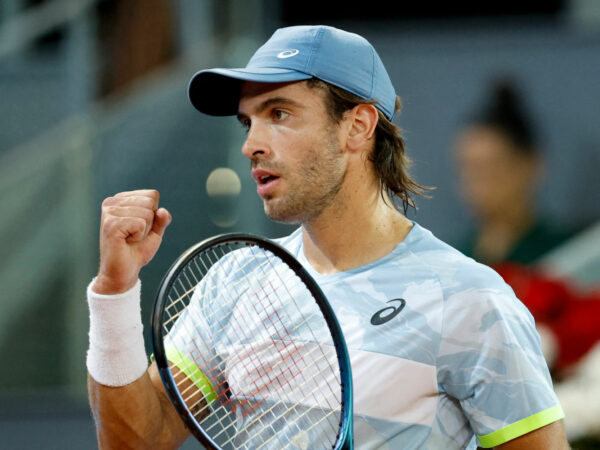 Tennis - Madrid Open - Park Manzanares, Madrid, Spain - May 3, 2023 Croatia's Borna Coric reacts during his quarter final match against Germany's Daniel Altmaier || 265092_0094