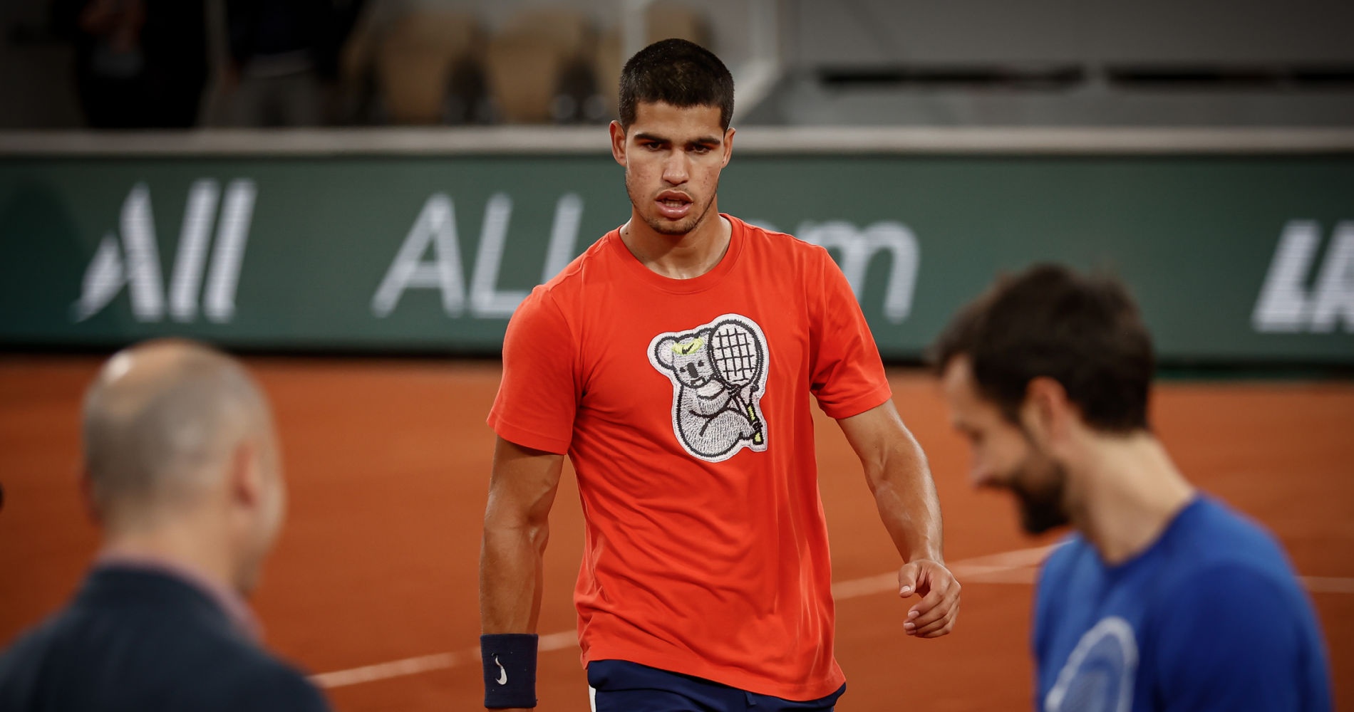 Carlos ALCARAZ (ESP) training at Roland Garros 2022