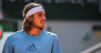 Stefanos Tsitsipas (Greece) during a training session of Roland-Garros 2022