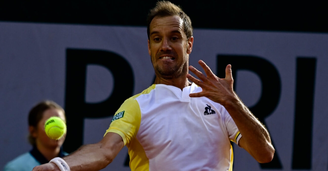 Richard Gasquet during his first round match at the 2023 French Open