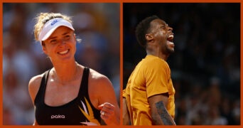 Elina Svitolina and Gael Monfils at the 2023 French Open