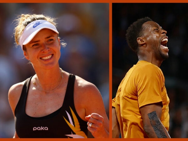 Elina Svitolina and Gael Monfils at the 2023 French Open