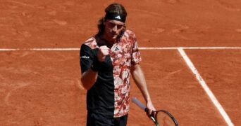 Stefanos Tsitsipas at 2023 Roland-Garros