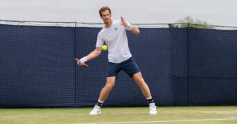 Andy Murray at the 2023 Surbiton Trophy