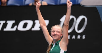 Alina Korneeva at the 2023 Australian Open junior event